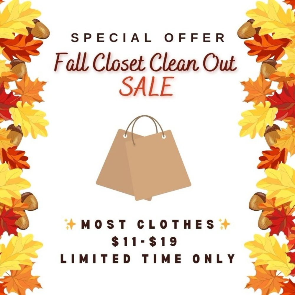 Fall Closet Clean Out Sale Poster